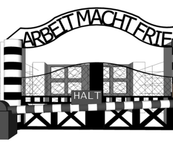 现代户外大门su模型