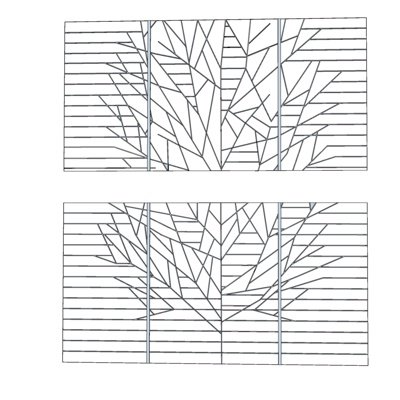 现代窗花su模型