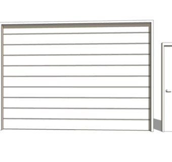 现代车库大门su模型
