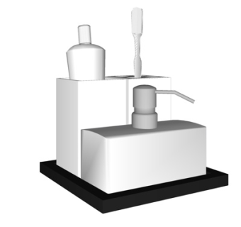 现代洗漱用品su模型