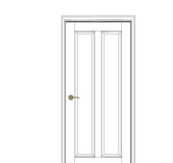 简欧房门su模型