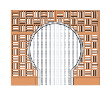 新中式景墙屏风su模型