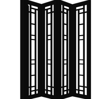 新中式折叠门su模型