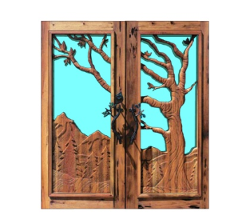 自然风大门su模型