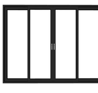 现代玻璃推拉门su模型