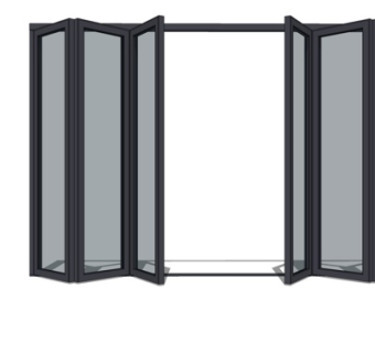 现代折叠门su模型