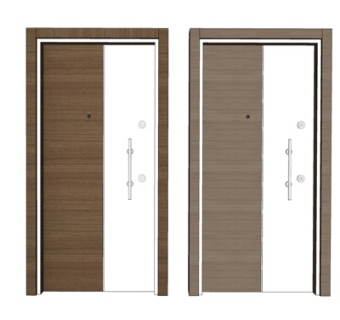 新中式房门su模型