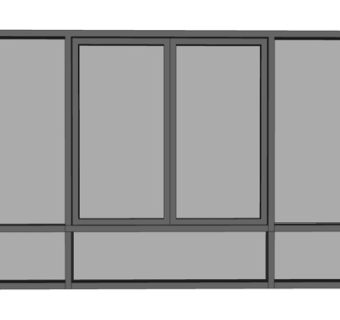 现代窗户su模型