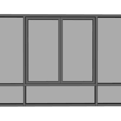 现代窗户su模型