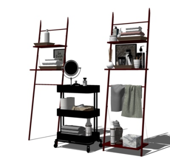 现代装饰柜su模型