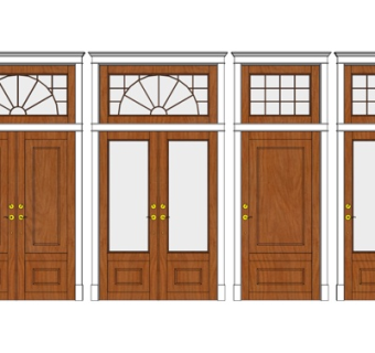 欧式大门su模型