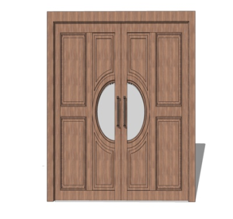 欧式大门su模型