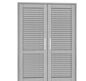 新中式平开门su模型