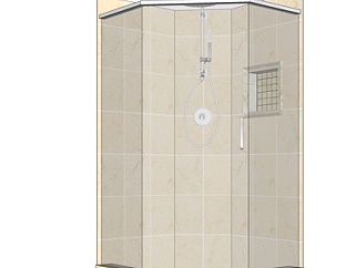 现代玻璃<em>淋浴房su模型</em>