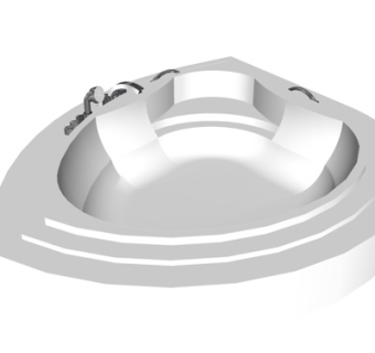 现代陶瓷台盆su模型