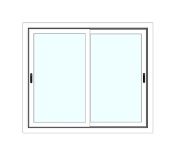 现代铝合金窗户su模型