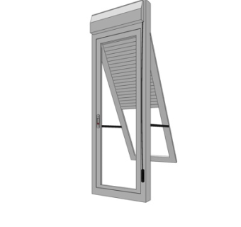 现代铝合金推拉窗su模型