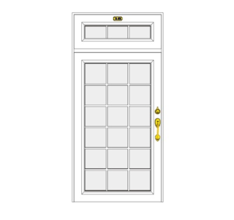 现代铝合金窗户su模型