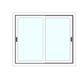 现代铝合金窗户su模型