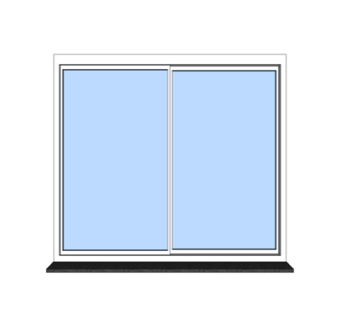 现代铝合金窗户su模型