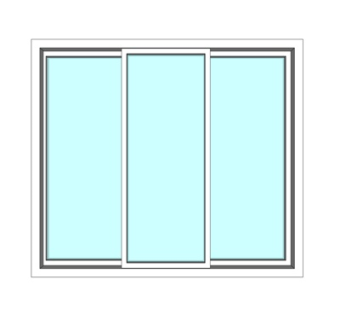 现代铝合金窗户su模型