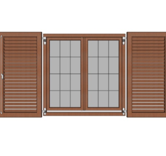 现代玻璃窗户su模型