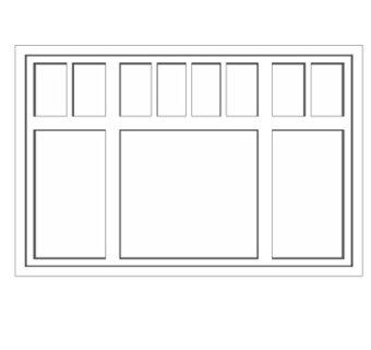 现代玻璃窗户su模型