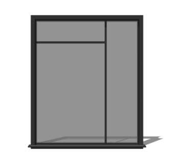 现代玻璃窗户su模型