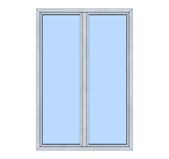 现代玻璃窗户su模型