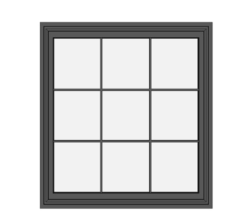 现代铝合金窗户su模型