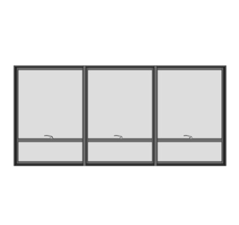 现代玻璃推拉窗su模型