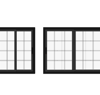 现代玻璃窗户su模型