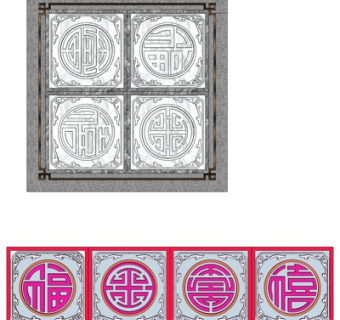 欧式花窗su模型