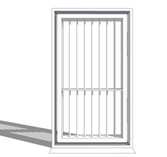 现代铝合金窗户su模型