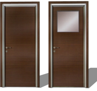 现代实木单开门su模型