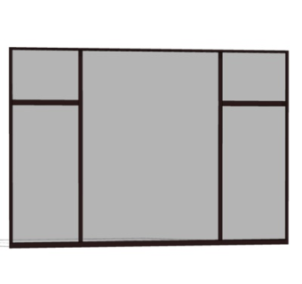 现代玻璃窗户su模型