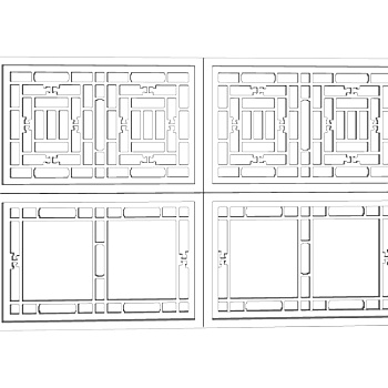 欧式玻璃窗户su模型