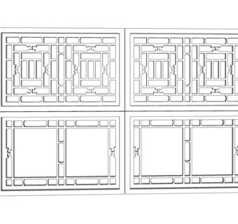 欧式玻璃窗户su模型
