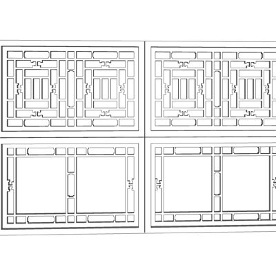 欧式玻璃窗户su模型