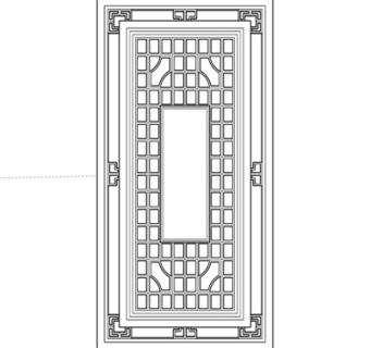 欧式实木单开门su模型