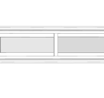现代铝合金窗户su模型