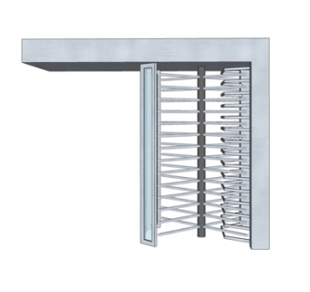 现代梳状单向门su模型