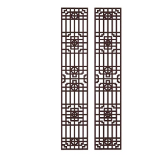 中式金属隔断屏风su模型