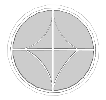 现代圆形窗户su模型