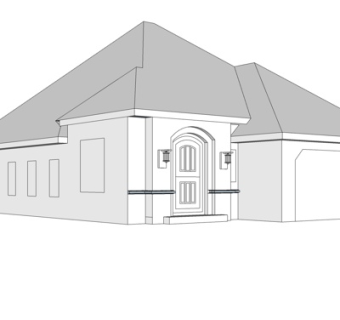 现代门窗组合su模型