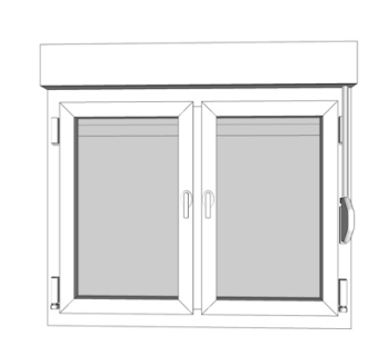 现代玻璃窗户su模型