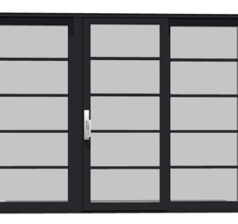 现代玻璃推拉窗su模型