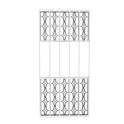 现代铁艺隔断su模型