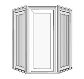 欧式单开门组合su模型