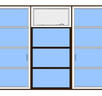 现代玻璃窗户su模型